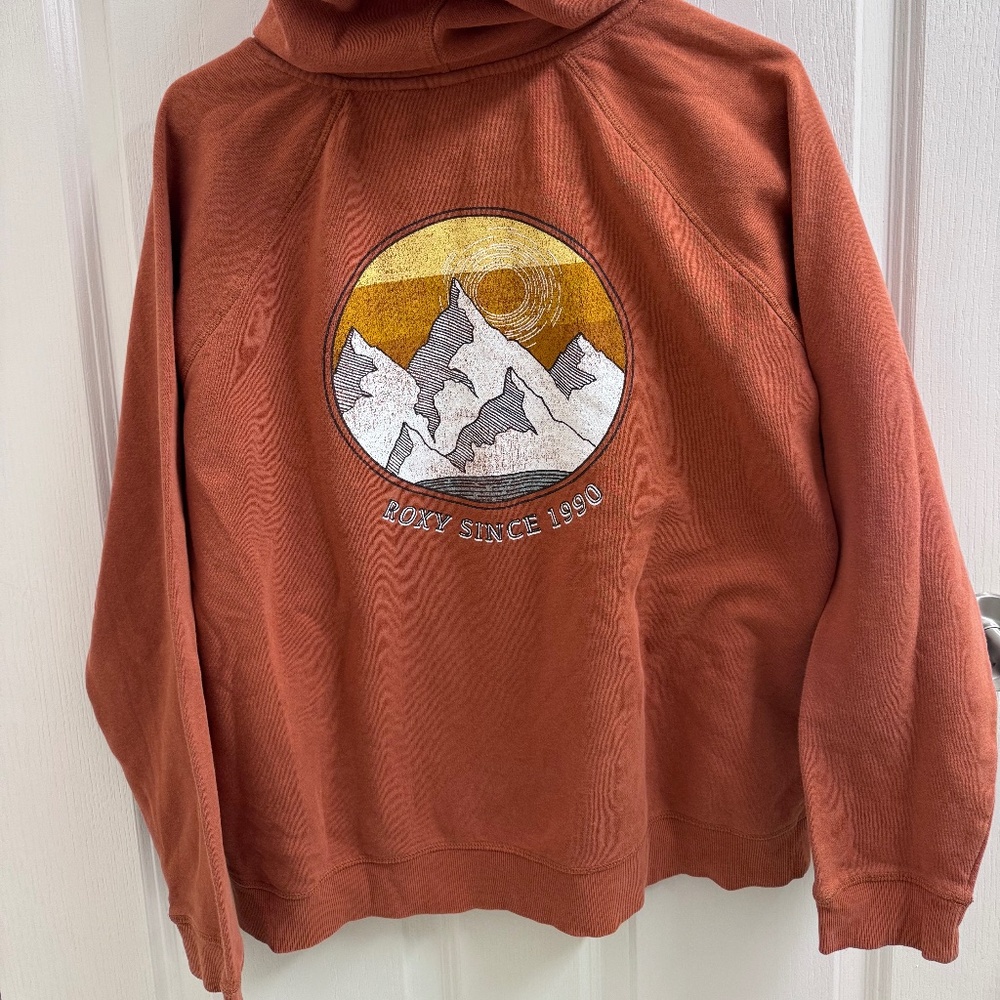 Roxy Pullover Hoodie Attractive Orange Women’s Size XL